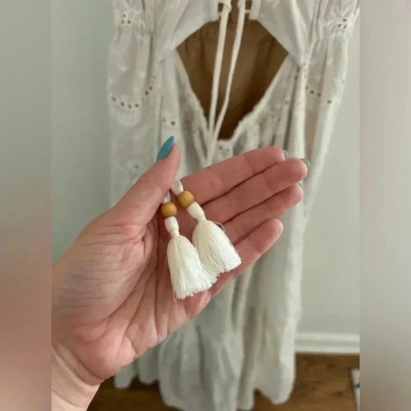 Revolve Tracey Reese Eyelet & Laced Back Halter Organic Dress NWT - Picture 8 of 13